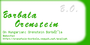 borbala orenstein business card
